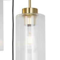 QAZQA Art Deco hanglamp goud met glas 7-lichts - Laura - thumbnail
