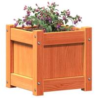 Plantenbakken 2 st cm massief grenenhout waxbruin - thumbnail