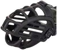 TRIXIE MUILKORF MUZZLE FLEX SILICONE ZWART S 20X20 CM - thumbnail