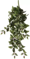 Mica Decorations kunst hangplant tradescantia 54cm groen - thumbnail