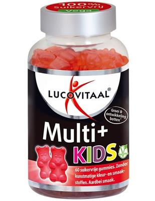 Lucovitaal Vega Multi+ Kids Gummies Aardbei 60Stuks