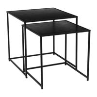 Bijzettafel Noah - zwart - set van 2 - thumbnail