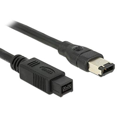 Delock FireWire Aansluitkabel [1x Firewire (400) stekker 9-polig - 1x FireWire (400) stekker 6-polig] 1 m Zwart