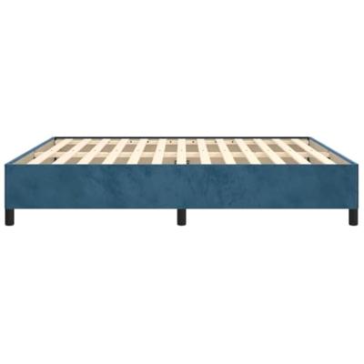 Bedframe fluweel donkerblauw 160x200 cm Bedframe fluweel donkerblauw 160x200 cm