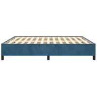 Bedframe fluweel donkerblauw 160x200 cm - thumbnail