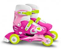 MEISJE 2 in 1 Inline skates drie wielen maat 27-30 SKIDS CONTROL - thumbnail