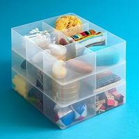 Really Useful Box, office divider met 6 vakjes, transparant - thumbnail