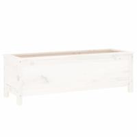 VidaXL Plantenbak verhoogd 119,5x40x39 cm massief grenenhout wit - thumbnail