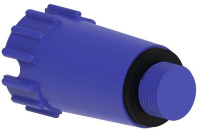Kirchhoff Kunststof constructieplug, blauw, 1/2", messing schroefdraad - 989135255