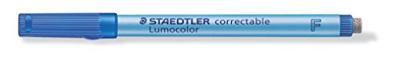 Viltstift Staedtler Lumocolor 305 non permanent correctable F blauw | 10 stuks