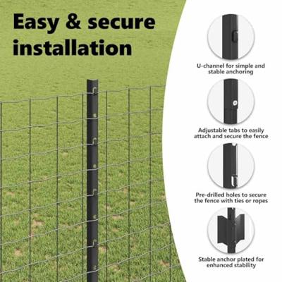 VidaXL Afrasteringspaal 5 pcs grijs 160 cm staal VidaXL Afrasteringspaal 5 pcs grijs 160 cm staal