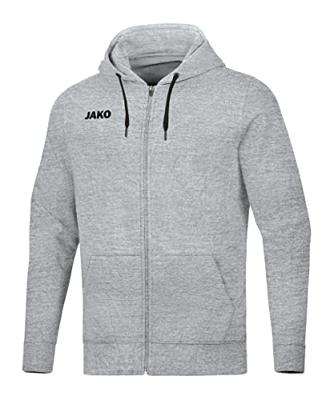 JAKO 6865K Jas Met Kap Base Kids - Lichtgrijs Gemeleerd - 164