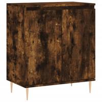Dressoir 60x35x70 cm bewerkt hout gerookt eikenkleurig - thumbnail