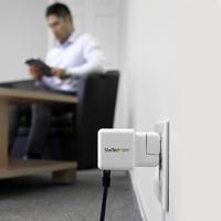 StarTech.com Mobiele draadloze WiFi reisrouter voor iPad® / tablet/laptop - USB aangedreven met laadpoort - 802.11n WISP router - thumbnail