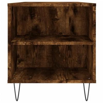 Salontafel 102x44,5x50 cm bewerkt hout gerookt eikenkleurig