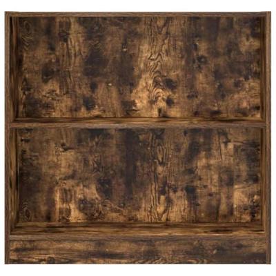 Boekenkast 80x24x76 cm bewerkt hout gerookt eikenkleurig