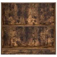 Boekenkast 80x24x76 cm bewerkt hout gerookt eikenkleurig - thumbnail