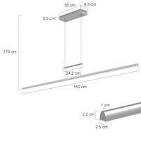 Steinhauer Lange hanglampProfilo rvs - 3318ST - thumbnail
