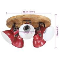VidaXL Plafondlamp 25 w e27 50x50x25 cm verweerd rood - thumbnail