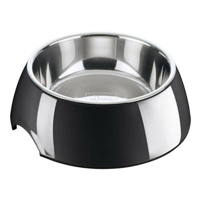 Voerbak voor honden Hunter Melamine Roestvrij staal Zwart 700 ml (22 x 22 x 11,5 cm)