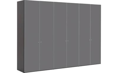 Goossens Kledingkast Easy Storage Ddk, Kledingkast 304 cm breed, 220 cm hoog, 6x glas draaideur Goossens Kledingkast Easy Storage Ddk, Kledingkast 304 cm breed, 220 cm hoog, 6x glas draaideur