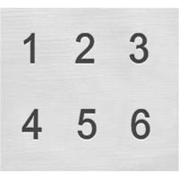 ImpressArt Embossing stempels, font: sans serif , afm 3 mm, 9 stuk/ 1 set - thumbnail