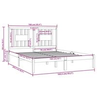 Bedframe massief grenenhout 160x200 cm - thumbnail