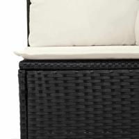 Tuinbankenset 13 pcs Zwart poly rattan - thumbnail