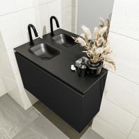 MONDIAZ OLAN 80cm toiletmeubel urban. LEX wastafel urban links 1 kraangat - thumbnail