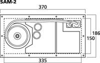 Monacor SAM-2 Inbouwversterkermodule 200 W - thumbnail