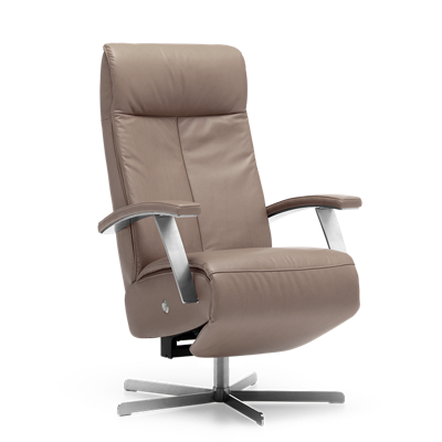 Relaxstoel S-100 Lichtbruin Leer