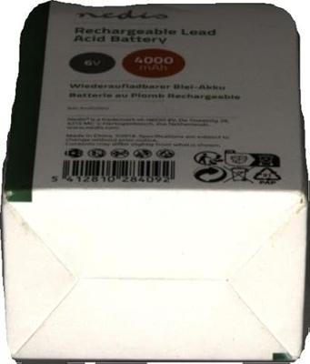 Nedis Oplaadbare Loodaccu | Lead-Acid | 6 V | 4000 mAh | 1 stuks - BALA40006V BALA40006V - thumbnail