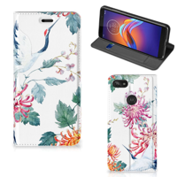 Motorola Moto E6 Play Hoesje maken Bird Flowers - thumbnail