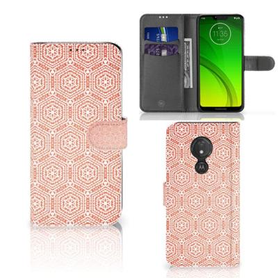 Motorola Moto G7 Power | Telefoon Hoesje | Pattern Orange Motorola Moto G7 Power | Telefoon Hoesje | Pattern Orange