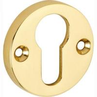 Artitec Cilinderrozet Elegant messing gelakt - thumbnail