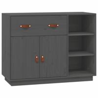Dressoir 98,5x40x75 cm massief grenenhout grijs - thumbnail