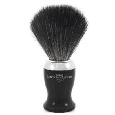 Edwin Jagger Shaving Brushes Synthetic Imitatiion Ebony & Chrome Plated Ref.21SB726CR 1Stuks