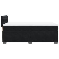 Boxspring met matras fluweel zwart 80x200 cm - thumbnail