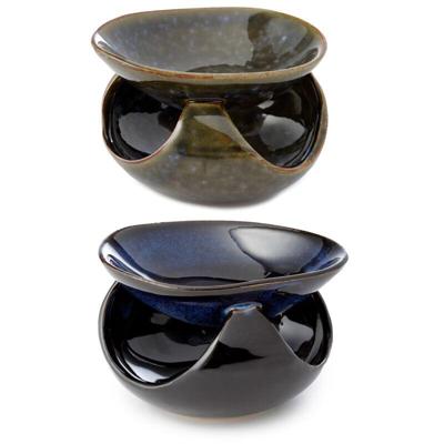 Keramiek Oliebrander Abstract diepblauw Keramiek Oliebrander Abstract diepblauw
