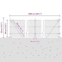 VidaXL Afrasteringspaal grijs 10 x 0,4 m (40 x 40 mm gaas) - thumbnail
