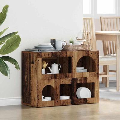 Dressoir Oudhout 80,5 x 35 x 59 cm Bewerkt hout