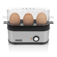 Princess 262043 eierkoker zwart/rvs - thumbnail