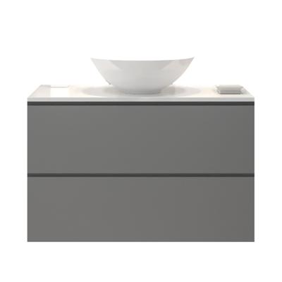 Badkamermeubelset Gliss Zeus 80 cm Beton Grijs Met Waskom Badkamermeubelset Gliss Zeus 80 cm Beton Grijs Met Waskom