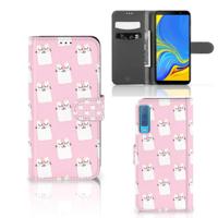 Samsung Galaxy A7 (2018) Telefoonhoesje met Pasjes Sleeping Cats - thumbnail