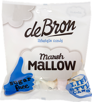 De Bron Marshmallows suikervrij 75 Gram De Bron Marshmallows suikervrij 75 Gram
