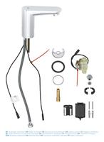 GROHE Euroeco Cosmopolitan E waterbesparende wastafelkraan infrarood zonder menging met LongLife batterij 6V chroom 36271000 - thumbnail