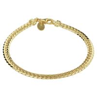Armband Zilgold gourmetschakel geelgoud-zilveren kern 4,7 mm 19 cm - thumbnail