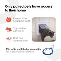 Cat Mate microchip kattenluik met tijdklok 100mm wit - thumbnail
