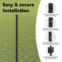 VidaXL Hek met paal grijs 1,6 x 25 m staal en pvc - thumbnail