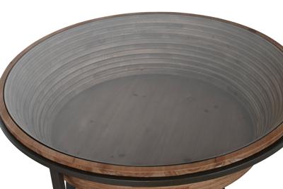 Hoofdtafel Home ESPRIT Kristal Sparrenhout 102 x 102 x 46 cm